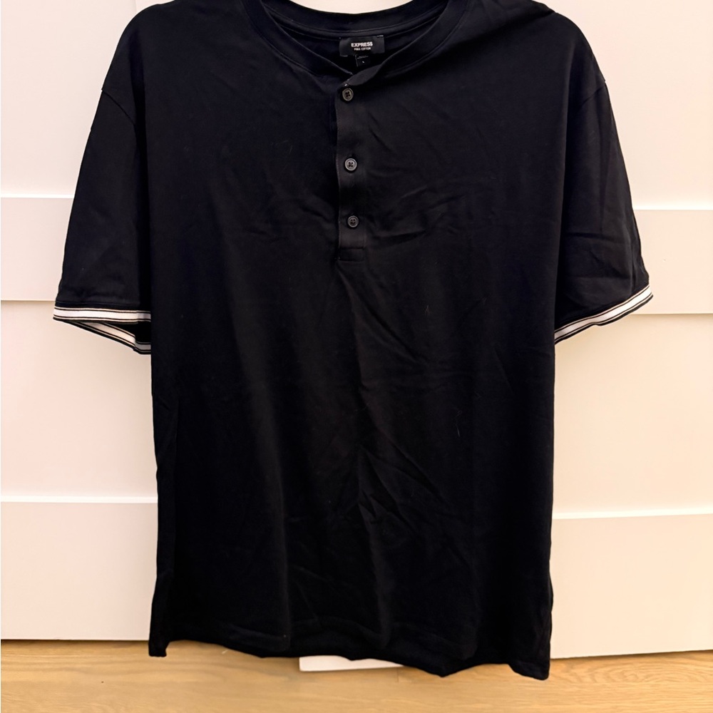 Express Black Business Casual Button-Down Shirt